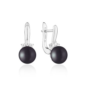 Cercei argint cu perle naturale negre si pietre cu tortita DiAmanti SK23367EL_B-G (Argint 925‰ 2,5 g.) Cercei argint cu perle naturale negre si pietre cu tortita DiAmanti SK23367EL_B-G (Argint 925‰ 2,5 g.)